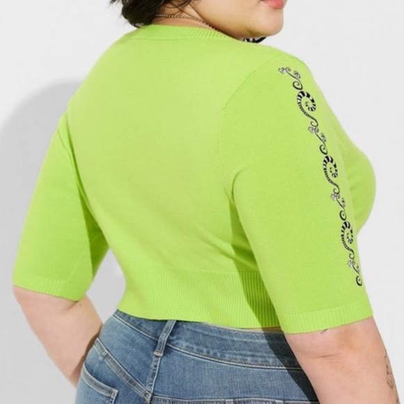 Torrid NWT Warner Bros Beetlejuice Button Up Elbow Sleeve Shrug Halloween - Picture 3 of 6